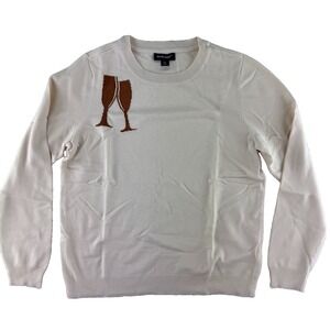 Studio Park X Alberti Popaj Icon Sweater Size Medium Champagne Creme